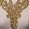 10" Diagonally Gold Beaded Sequin Neckline Applique for Costumes Gowns Dresses or DIY Decor
